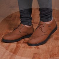 کفش مردانه مجلسی  janet ( قهوه ای )