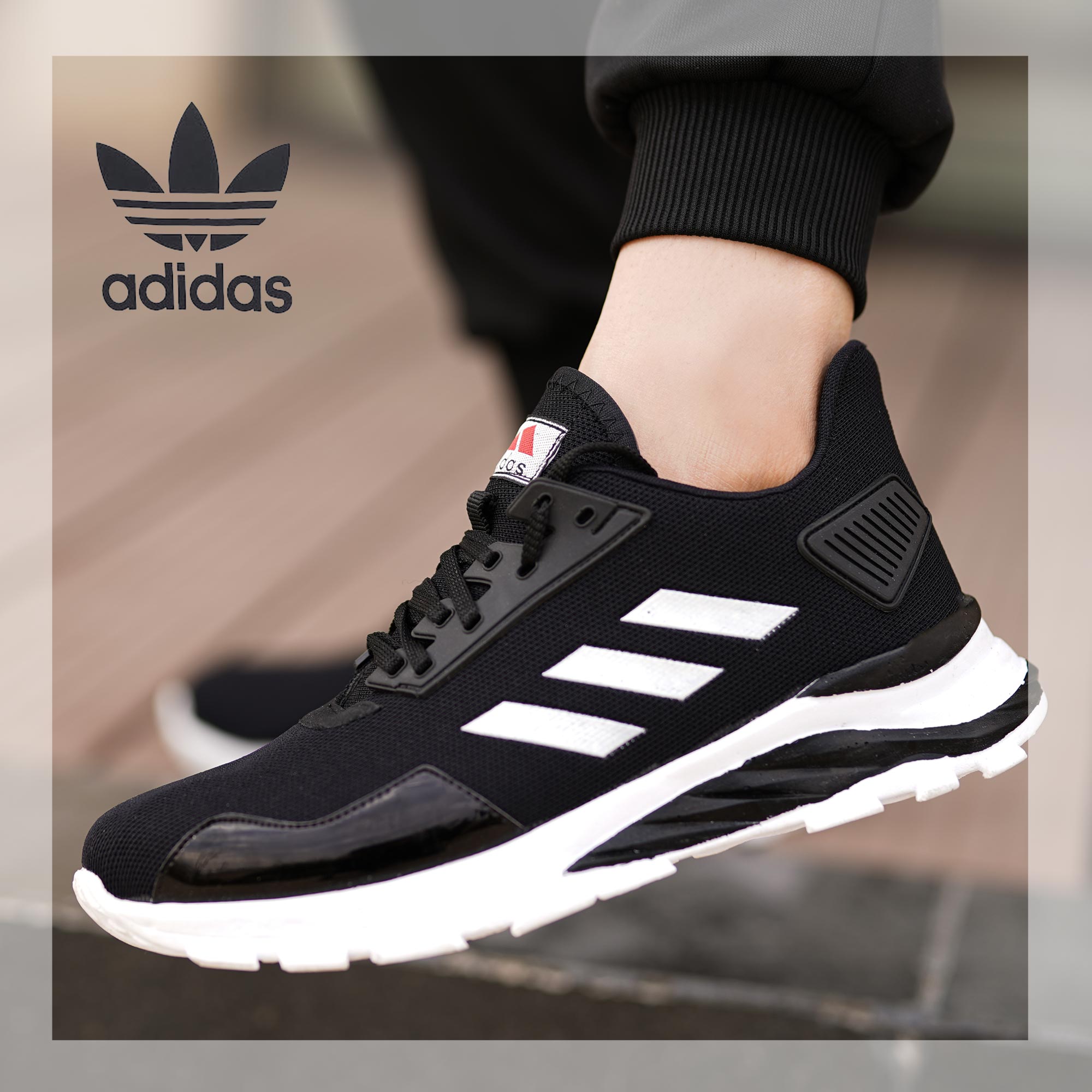 کفش adidas مدل N33(مشکی سفید) - Image 2