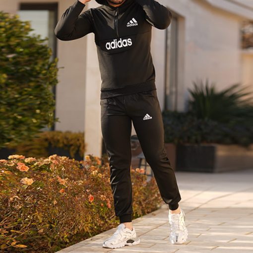 ست سویشرت وشلوار  adidas مدل silence (مشکی)