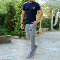 ست تیشرت شلوار مدل Babel (سورمه ای)