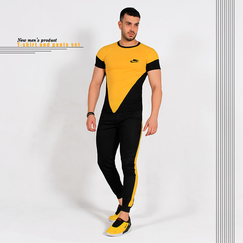 ست تیشرت وشلوار Nike مدل Ander (زرد) - Image 3
