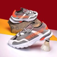 کفش مردانه off whiteمدل bep( طوسی نارنجی)