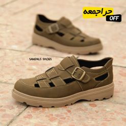 Alternative view of صندل مردانه مدل Bizon (زیتونی)