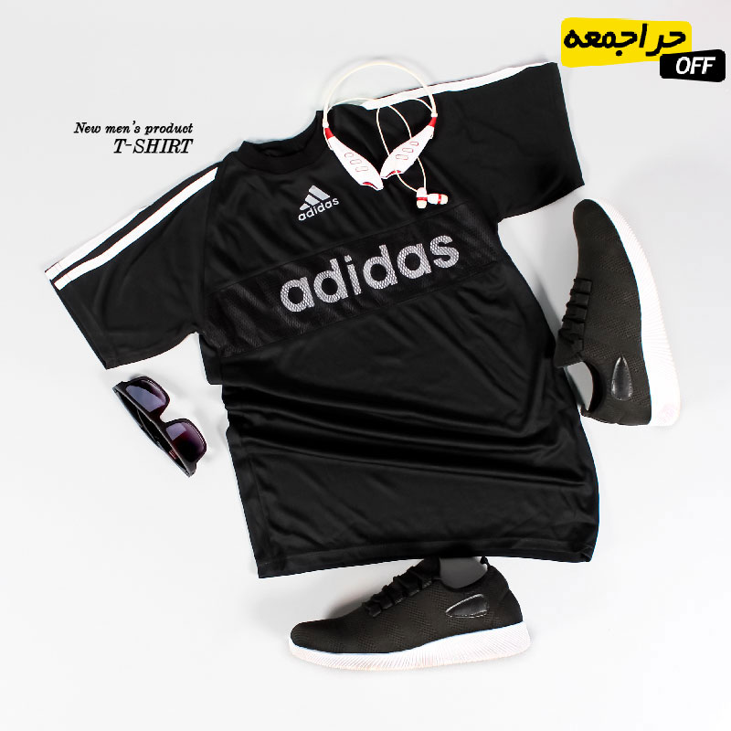 تیشرت مردانه مدل adidas Black - Image 2