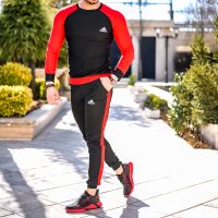 ست بلوز و شلوار adidas مدل Pease(قرمز)