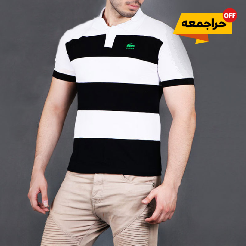 تیشرت مردانه lacosteمدل linear