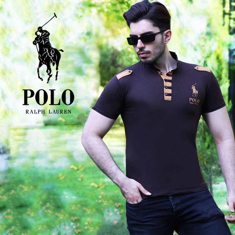 تیشرت یقه ایستاده polo (مشکی) - Image 2