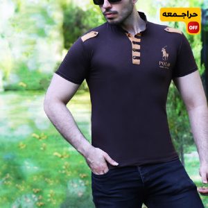 تیشرت یقه ایستاده polo (مشکی)