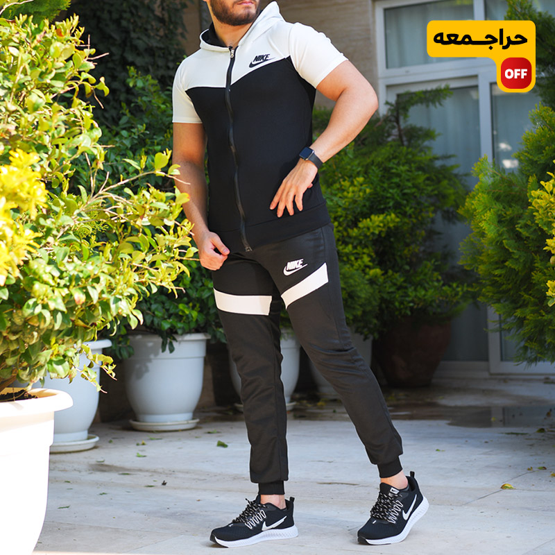 ست تیشرت وشلوار زیپ دار Nike مدل Adolpha