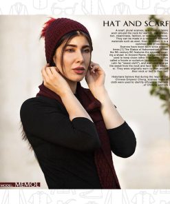 ست کلاه و شال گردن دخترانه Memol (زرشکی)