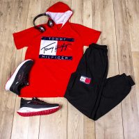 ست تیشرت و شلوار کلاهدار tommy مدل Hilfiger