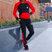 سویشرت وشلوار adidas مدل glass (قرمز)