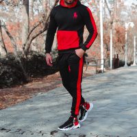 ست سویشرت وشلوارPoloمدل ralph lauren(مشکی قرمز)