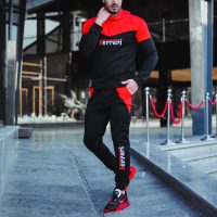 سویشرت و شلوار Ferrari مدل Atyal (مشکی قرمز)