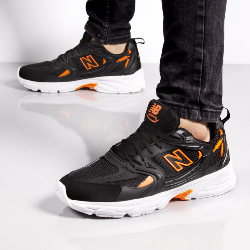 کفش New balanc مدل running (مشکی نارنجی) - Image 5