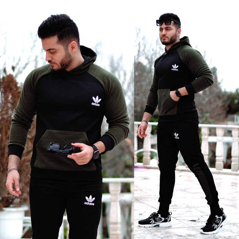 سویشرت و شلوار adidas مدل glass (سبز) - Image 3