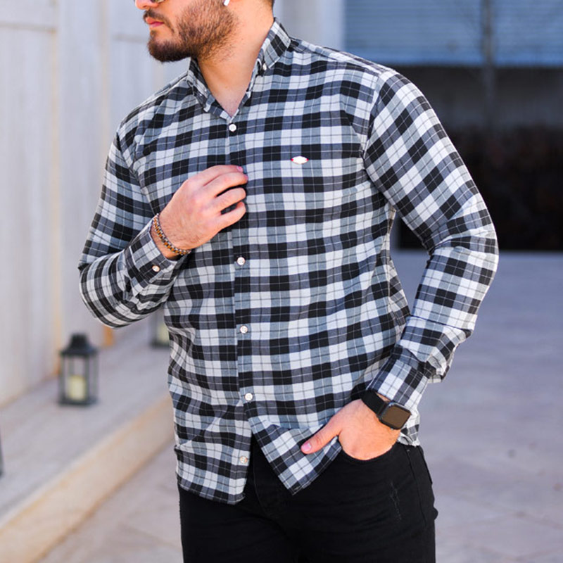 پیراهن مردانه مدل Nihad (طوسی) - Image 2