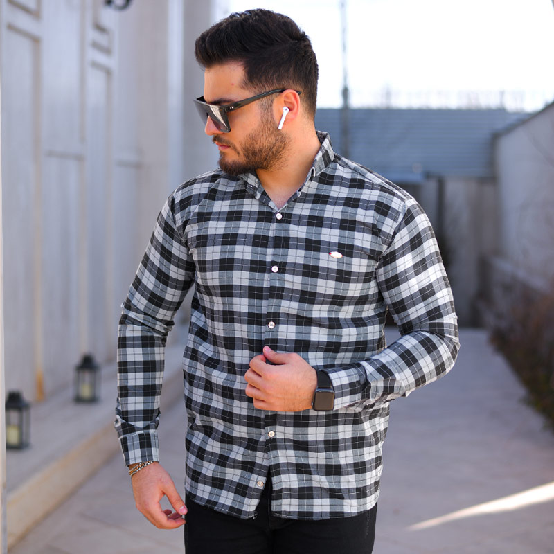 پیراهن مردانه مدل Nihad (طوسی) - Image 3
