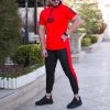 ست تیشرت و شلوار Nike مدل shikson (قرمز)