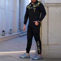 ست سویشرت و شلوار مدل merinos (مشکی زرد)