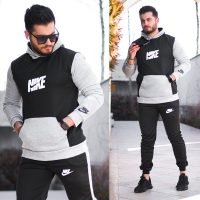 سویشرت و شلوار Nike مدل Bamdad (مشکی سفید)