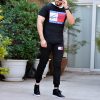 ست تیشرت و شلوار کلاهدار tommy مدلHilfiger (مشکی)