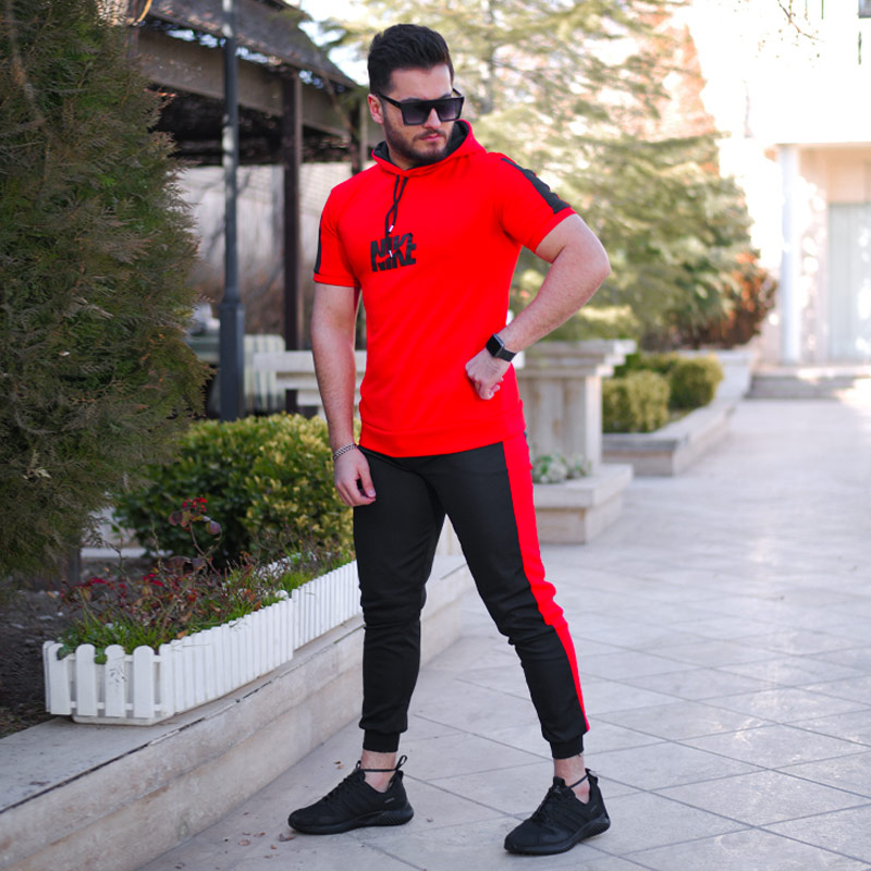 ست تیشرت و شلوار Nike مدل shikson (قرمز) - Image 2