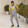 ست تیشرت و شلوار مردانه کلاهدار ۳۶۱ مدل Alfa (طوسی)