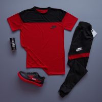 ست تیشرت شلوار مردانه Nike مدل Macan (قرمزمشکی)