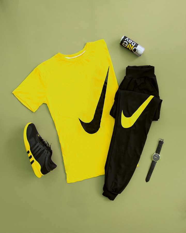 ست تیشرت و شلوار Nike مدل calin (زرد) - Image 3