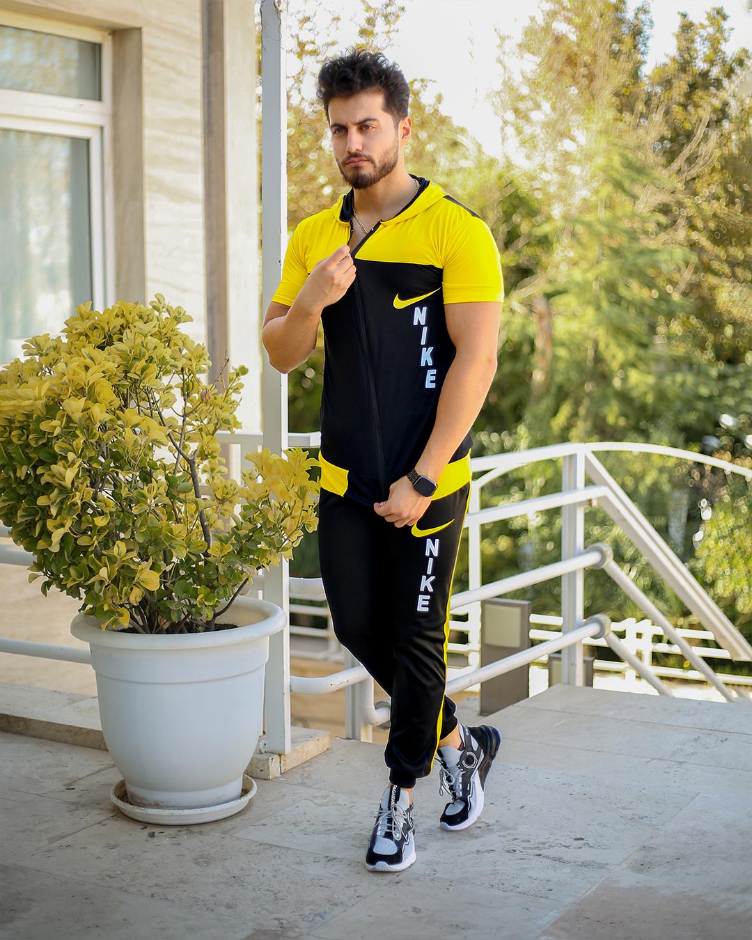 ست تیشرت وشلوار مردانه Nike مدل Magic (زرد) - Image 3