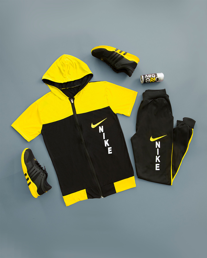 ست تیشرت وشلوار مردانه Nike مدل Magic (زرد) - Image 4