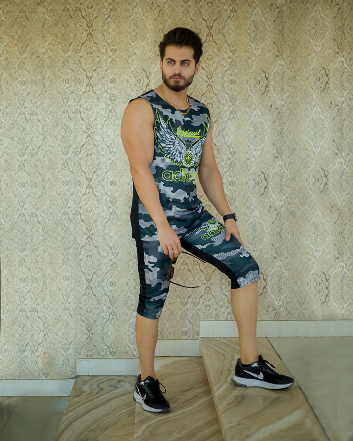 ست تاپ و شلوارک مردانه adidas مدل ako - Image 4
