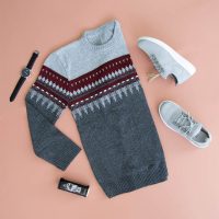 بافت مردانه مدل Efor (زغال سنگی)