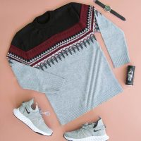 بافت مردانه مدل Efor (خاکستری روشن)