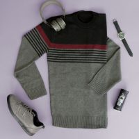 بافت مردانه مدل Pontia (طوسی)