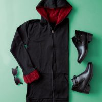 سویشرت زنانه کلاه خز Arzhan (قرمز)