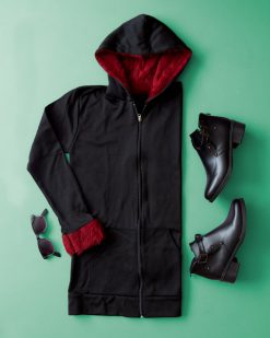 Alternative view of سویشرت زنانه کلاه خز Arzhan (قرمز)