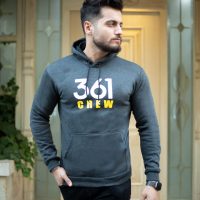 هودی مردانه مدل GREW (زغالی)