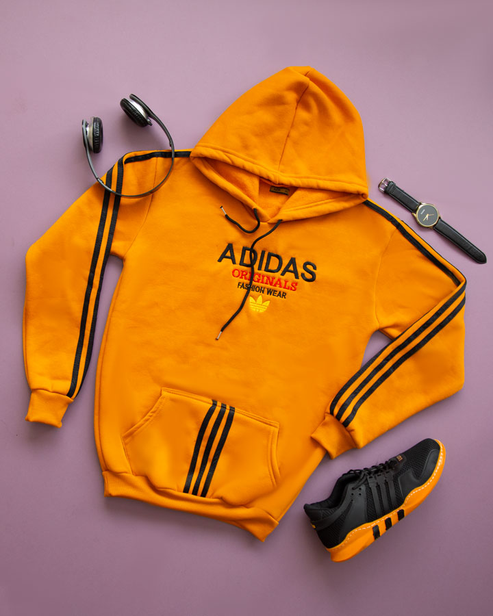 هودی مردانه Adidas مدل Karon (خردلی) - Image 3