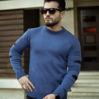 بافت مردانه مدل Melin (آبی)