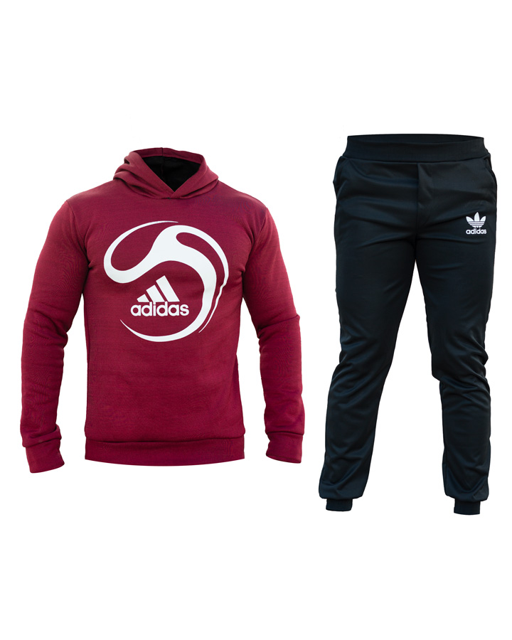 ست سویشرت و شلوار Adidas مدل Saroo (زرشکی) - Image 2