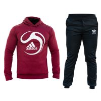 ست سویشرت و شلوار Adidas مدل Saroo (زرشکی)
