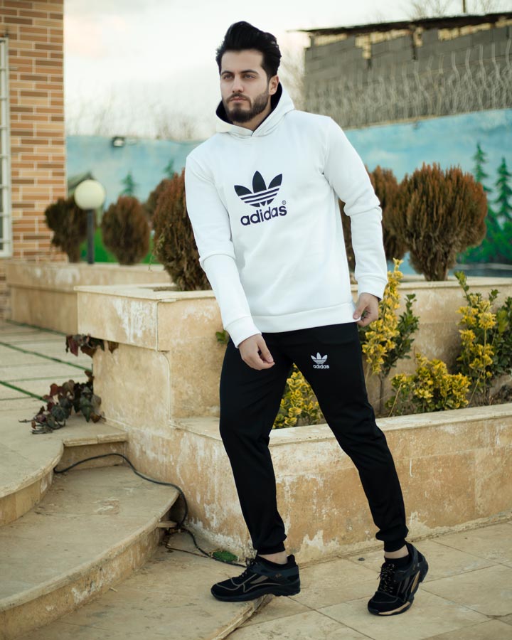 سویشرت شلوار مردانه Adidas مدل Nelvi (سفید) - Image 3