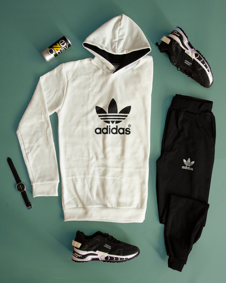 سویشرت شلوار مردانه Adidas مدل Nelvi (سفید) - Image 4