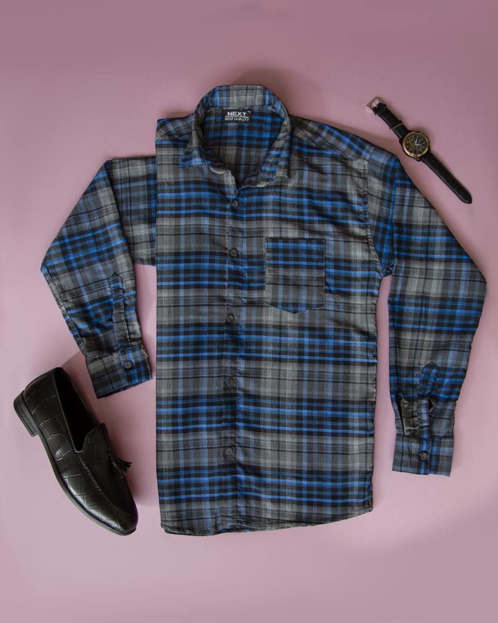 پیراهن مردانه مدل Liverji (آبی) - Image 4