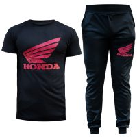 ست تیشرت وشلوار Hondaمدل Jerard(مشکی قرمز)