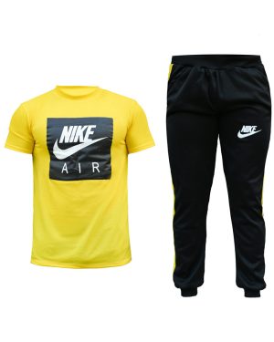 ست تیشرت وشلوار مردانه Nike مدل Zilan (زرد)
