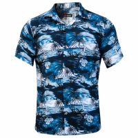 پیراهن مردانه  هاوایی مدل Manolas (آبی)