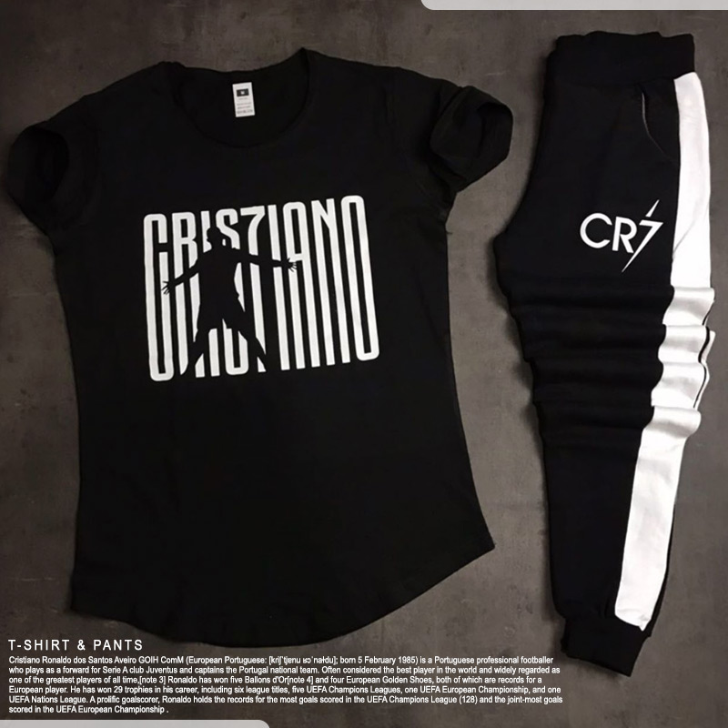 ست تیشرت و شلوار مدل CR7 (مشکی) - Image 3